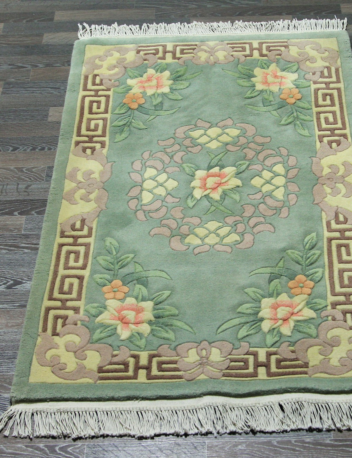 90 LINE WOOLEN HANDK-KNOTTED - 0023 - LIME
