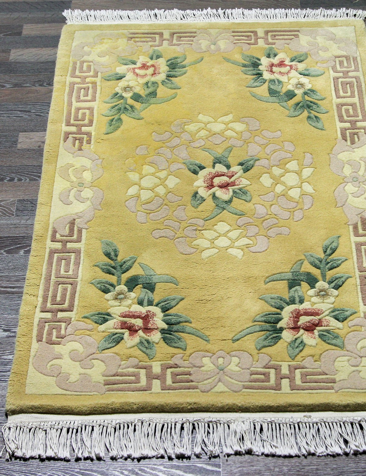 90 LINE WOOLEN HANDK-KNOTTED - 23 - BEIGE
