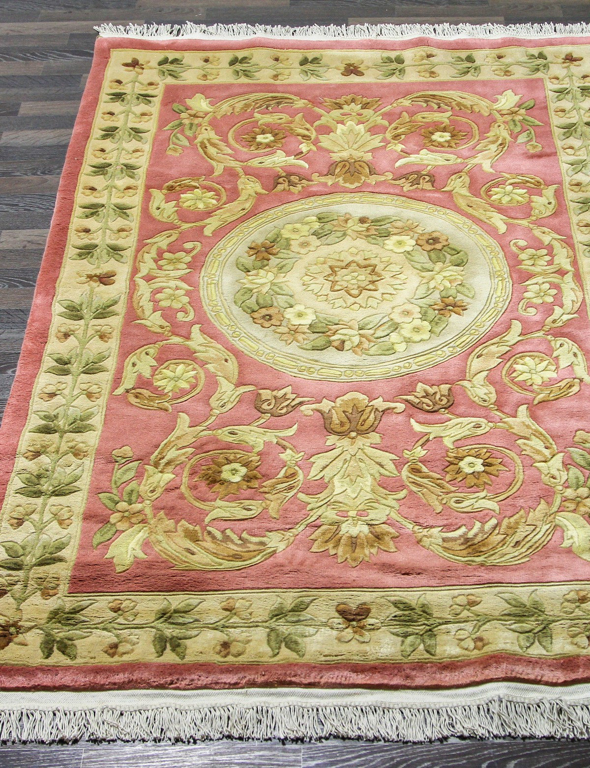 90 LINE WOOLEN HANDK-KNOTTED - SHD-3 - PINK