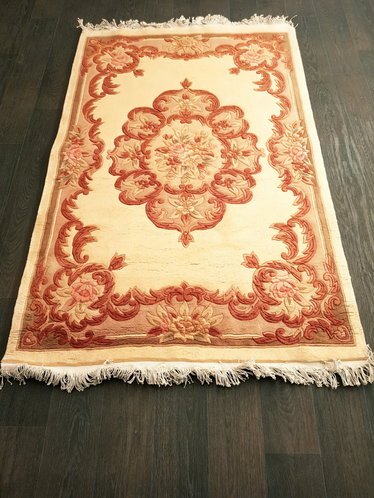 90 LINE WOOLEN HANDK-KNOTTED - SHD-6 - BEIGE