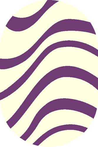 COMFORT SHAGGY 2 - s607 - CREAM-PURPLE
