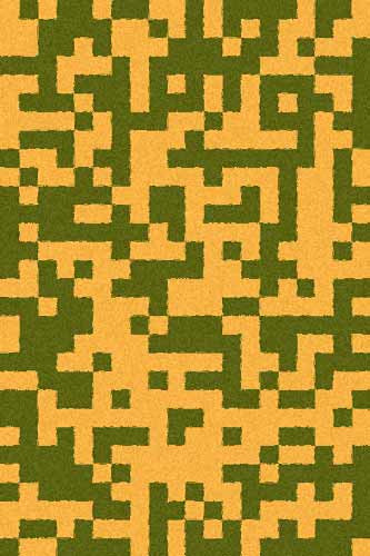 COMFORT SHAGGY 2 - s633 - GREEN-ORANGE