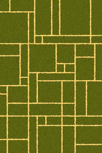 COMFORT SHAGGY 2 - s639 - GREEN-YELLOW