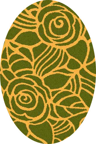 COMFORT SHAGGY 2 - s641 - GREEN-ORANGE