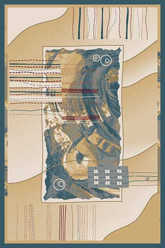 DA VINCI - d081 - CREAM-BLUE