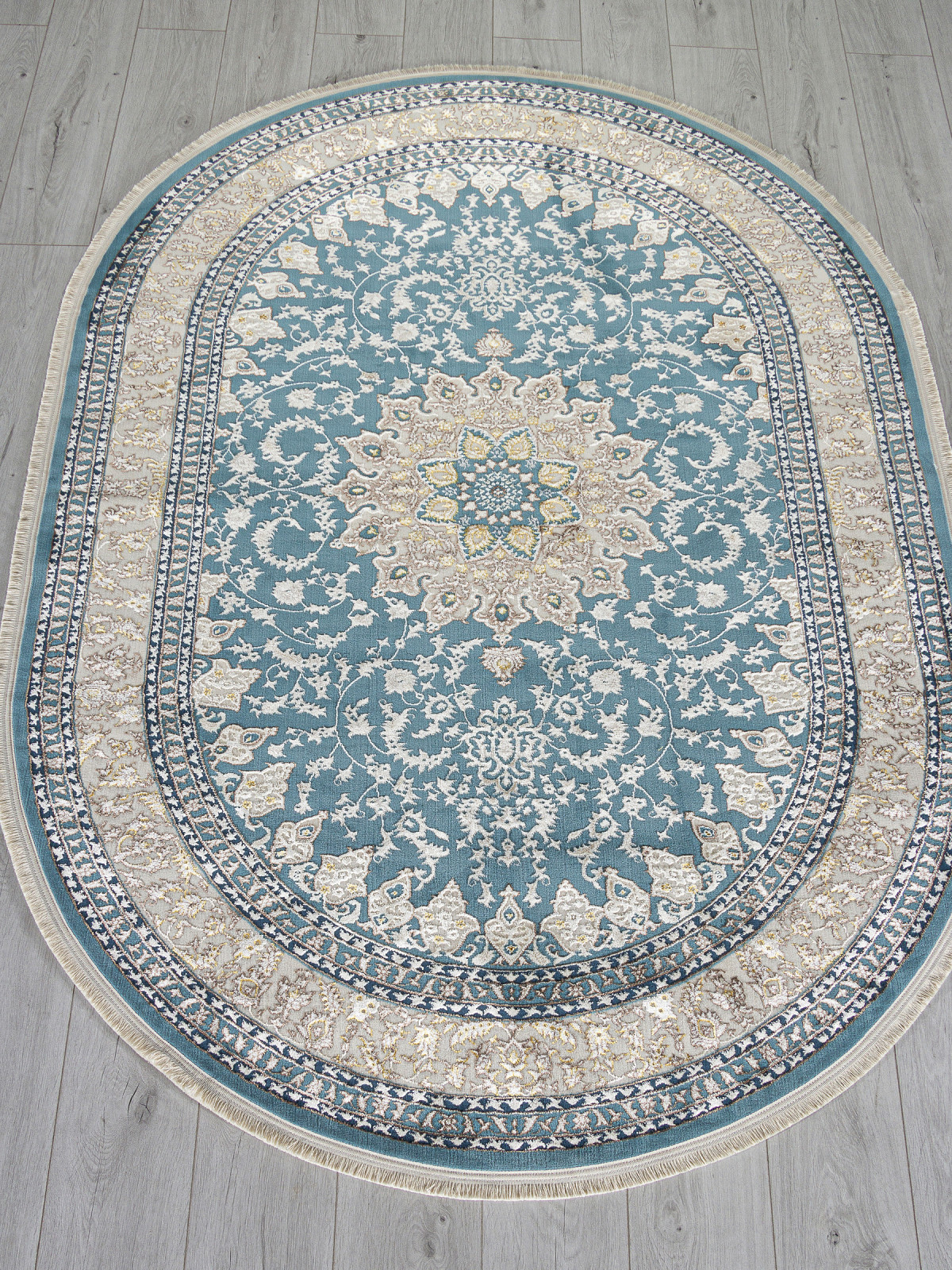 DELINA - M108A - BLUE / CREAM