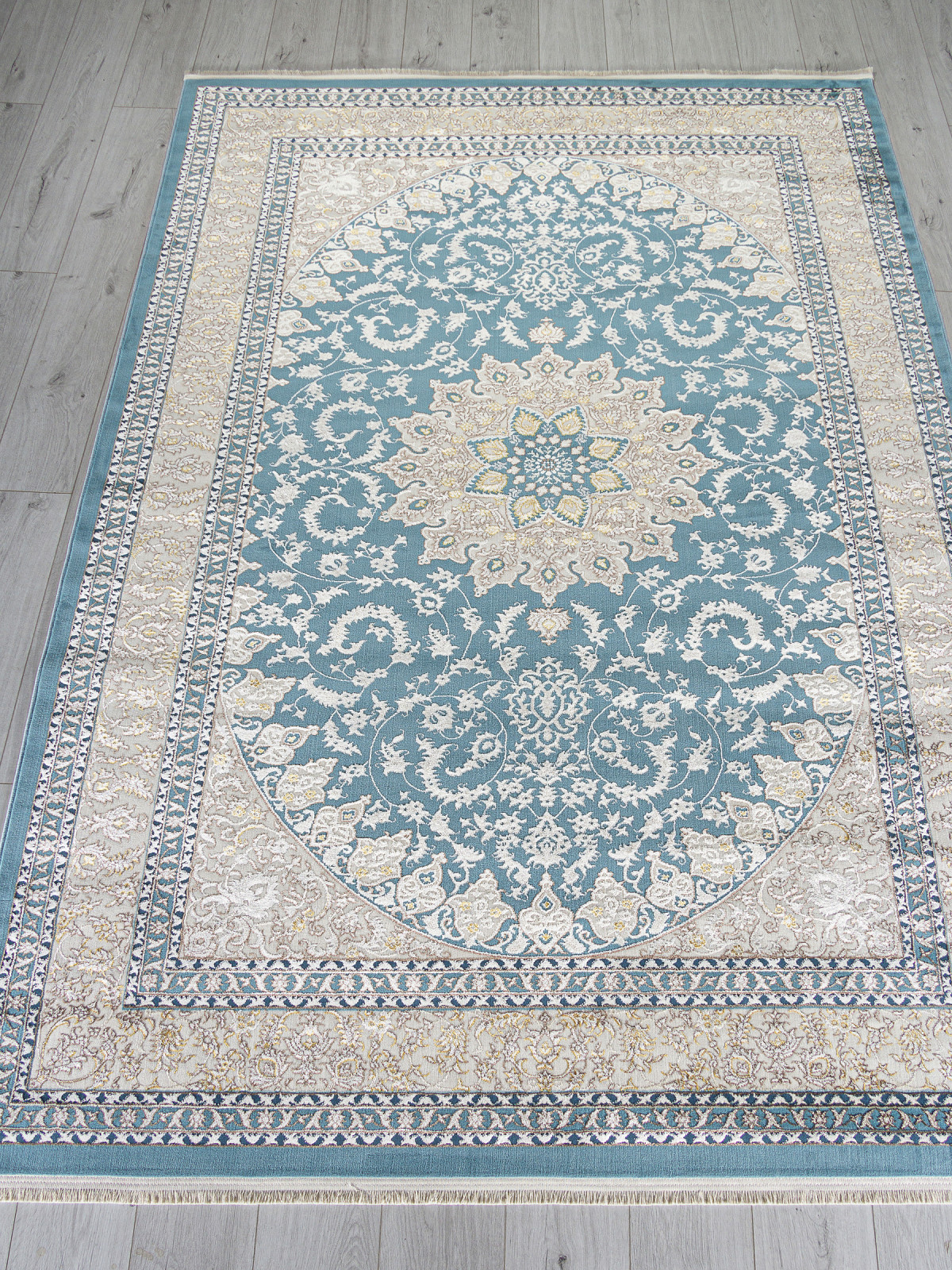 DELINA - M108A - BLUE / CREAM