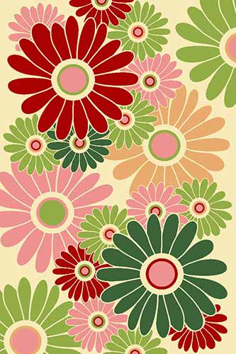 FLOWER - VR10 - CREAM-RED