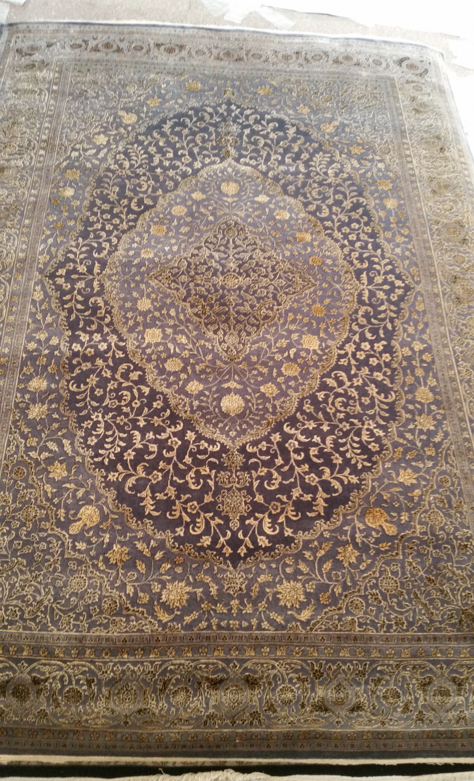 Индия шерсть шелк 14x14 - 743 - GREY/GOLD
