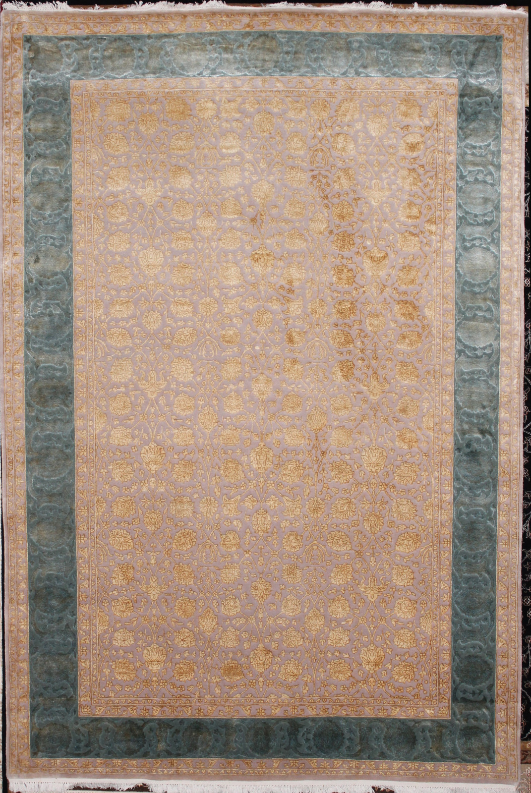 Индия шерсть шелк 14x14 - 797 - IVORY / LIME