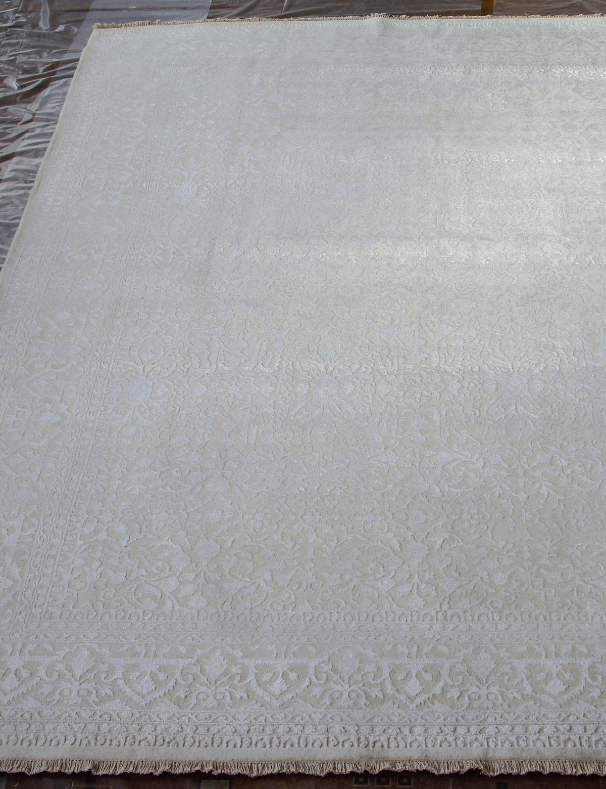 Индия шерсть шелк 14x14 - 810 - IVORY / IVORY