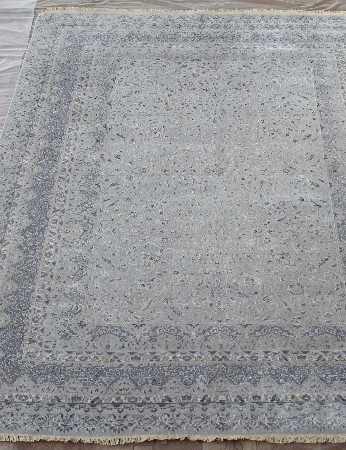 Индия шерсть шелк 14x14 - 863 - SILVER/LR.BLUE
