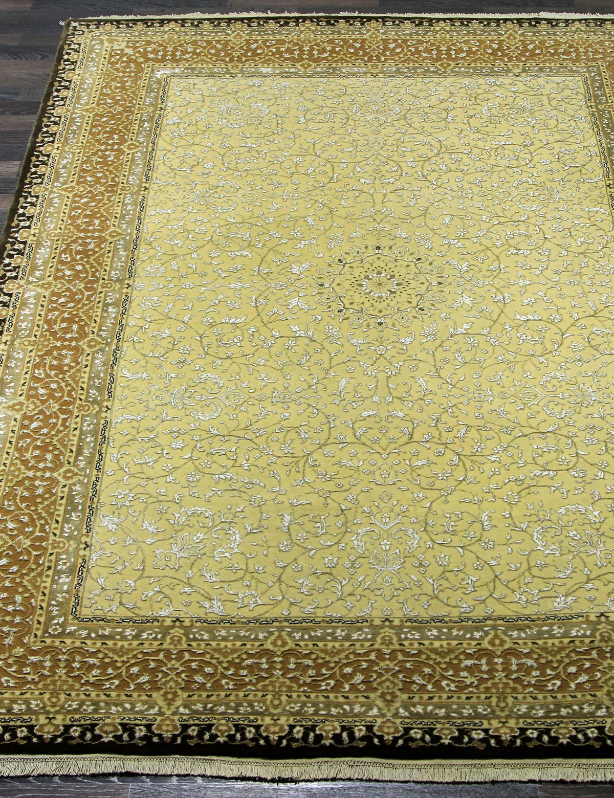 Индия шерсть шелк 14x14 - 864 - BEIGE/RUST
