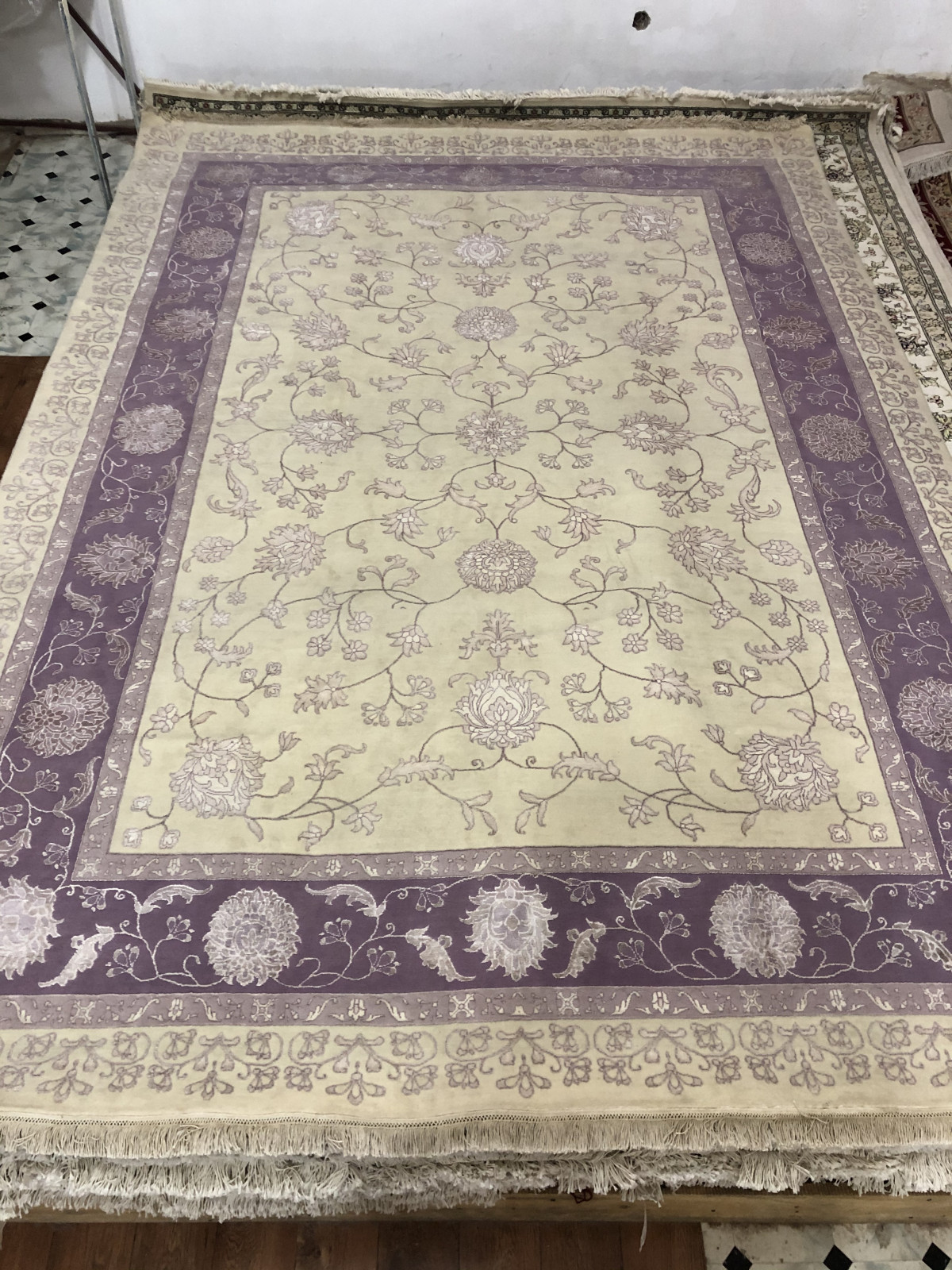 Индия шерсть шелк 14x14 - 867 - LR.PURPLE/IVORY