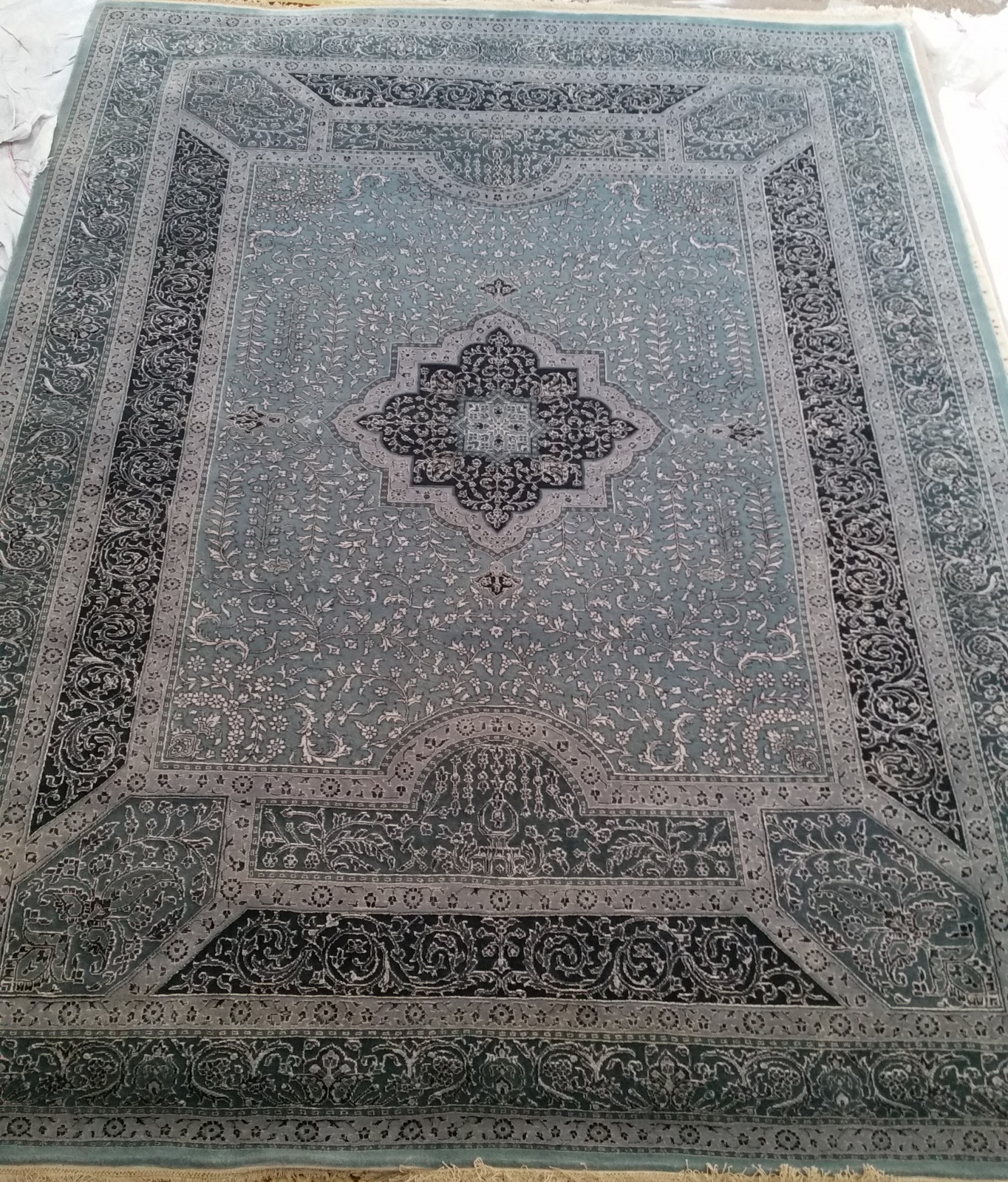 Индия шерсть шелк 14x14 - 867 - TURG/D.BLUE