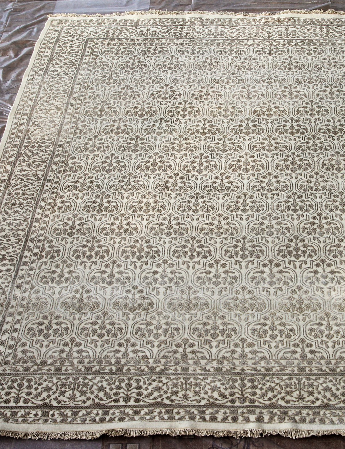 Индия шерсть шелк 14x14 - K2 - IVORY