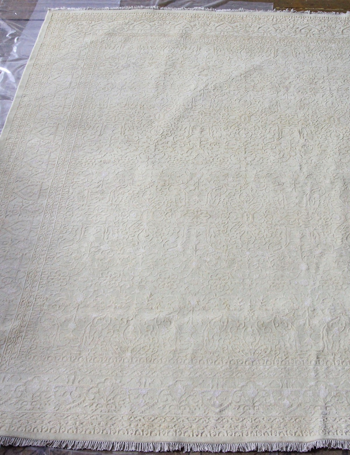 Индия шерсть шелк 14x14 - K4 - IVORY / IVORY