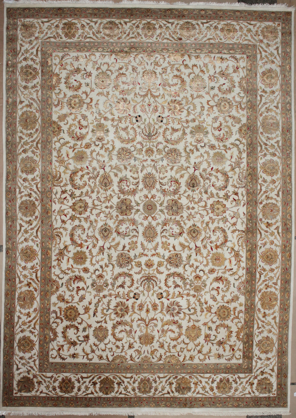 Индия шерсть шелк 14x14 - SE-KASAN.A - IVORY / IVORY