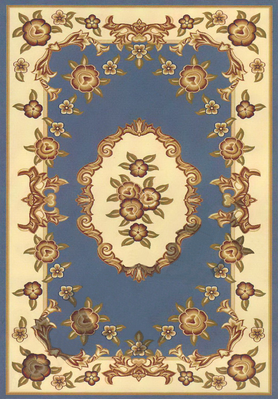 PACIFIC CARVING - 0037 - BLUE/CREAM