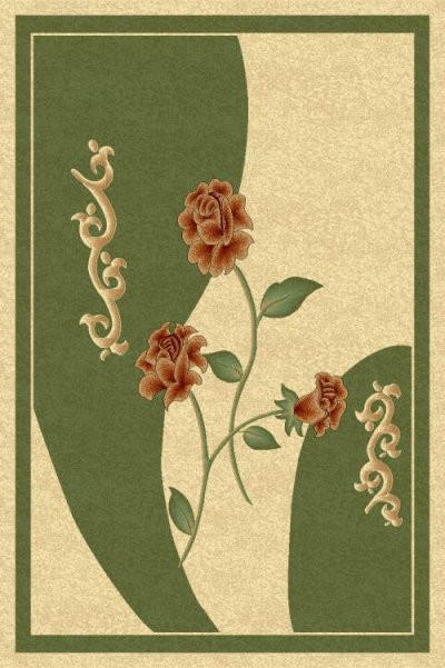 PACIFIC CARVING - 0337 - CREAM / D.GREEN