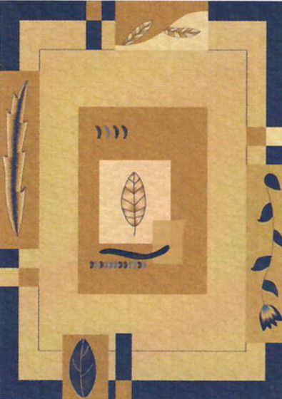PACIFIC CARVING - 106 - CREAM / NAVY