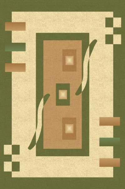 PACIFIC CARVING - 287 - CREAM / D.GREEN