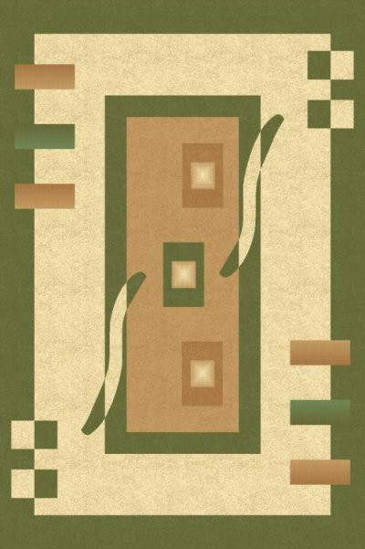 PACIFIC CARVING - 287 - CREAM/GREEN