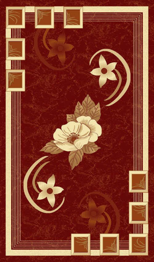 PACIFIC CARVING - 320 - BORDEAUX/CREAM