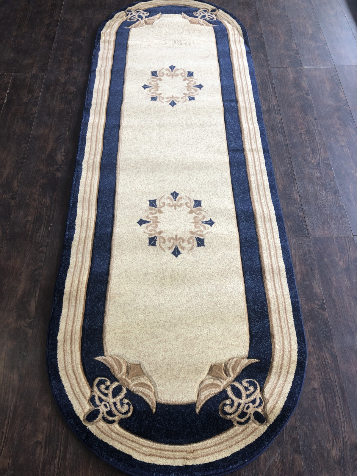 PACIFIC CARVING - 58 - CREAM / NAVY