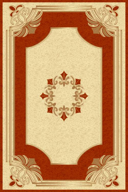 PACIFIC CARVING - 58 - CREAM/RED