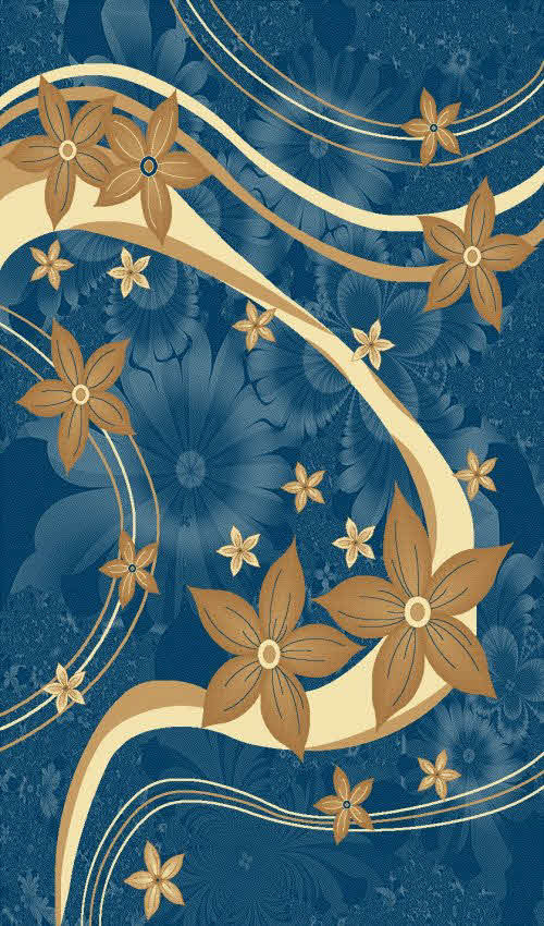 PACIFIC CARVING - 585 - NAVY/CREAM