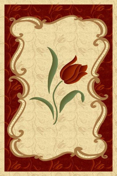 PACIFIC CARVING - 60 - CREAM / BORDEAUX