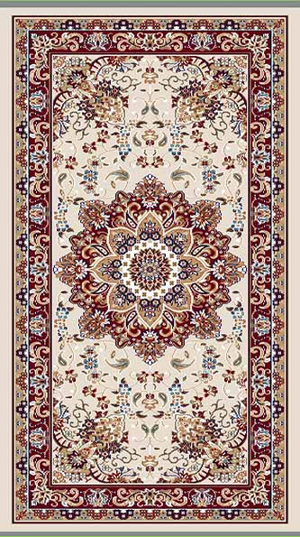 SHAHREZA - 8353 - CREAM-RED