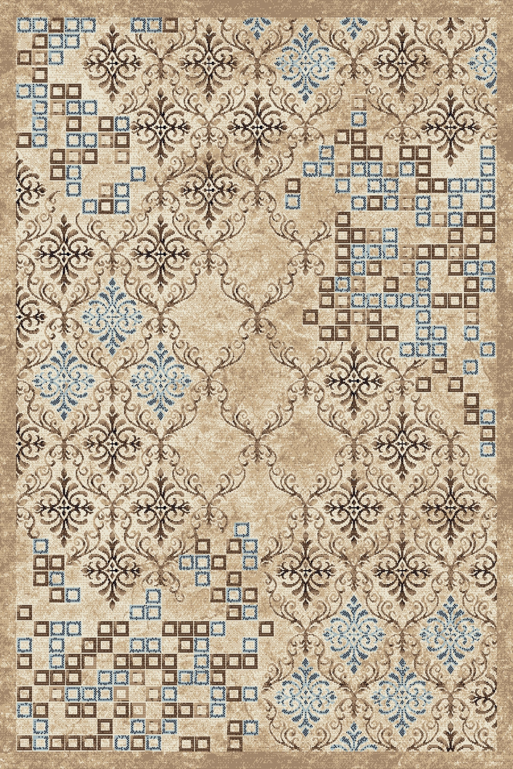 SIERRA - D712 - BEIGE-BLUE