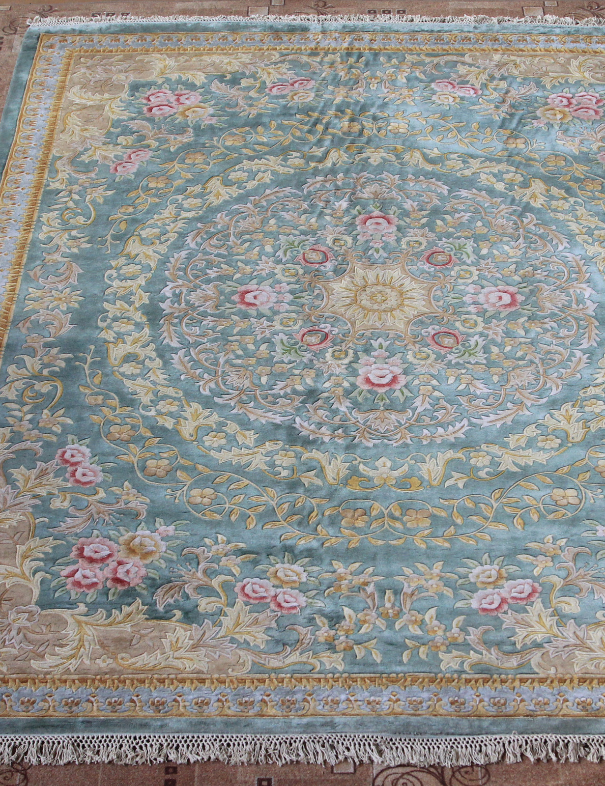 Woolen Machine-made carpets - STPY-77 - GREEN