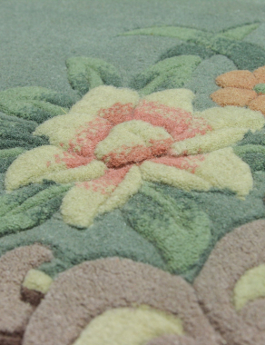 90 LINE WOOLEN HANDK-KNOTTED - 0023 - LIME