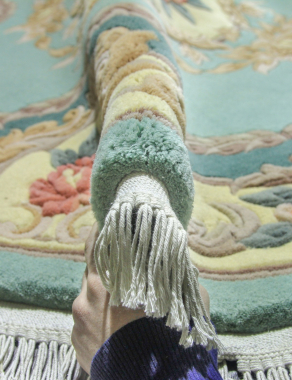 90 LINE WOOLEN HANDK-KNOTTED - 0083 - LIME