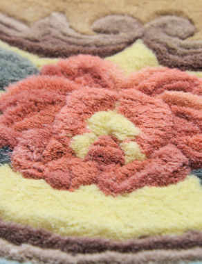 90 LINE WOOLEN HANDK-KNOTTED - 0083 - LIME