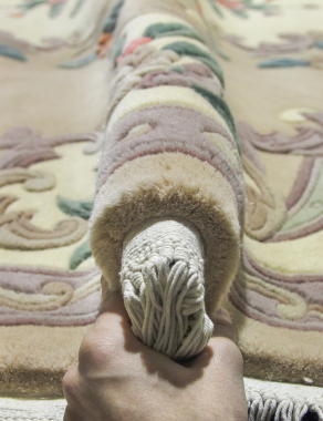 90 LINE WOOLEN HANDK-KNOTTED - 0083 - PEACH