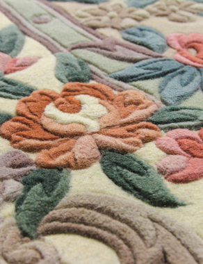 90 LINE WOOLEN HANDK-KNOTTED - 0083 - PEACH