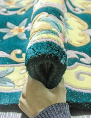 90 LINE WOOLEN HANDK-KNOTTED - 510 - GREEN