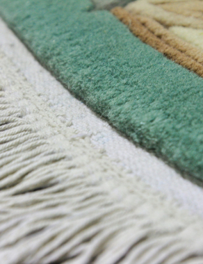 90 LINE WOOLEN HANDK-KNOTTED - 510 - LIME