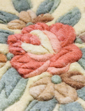 90 LINE WOOLEN HANDK-KNOTTED - 510 - LIME