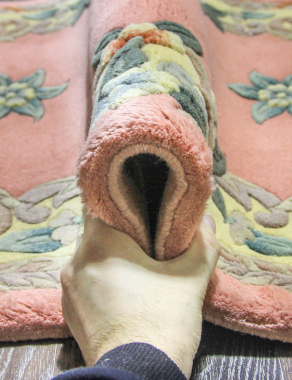 90 LINE WOOLEN HANDK-KNOTTED - 6057 - PINK