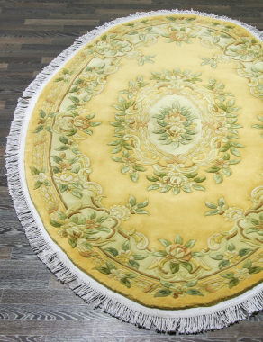 90 LINE WOOLEN HANDK-KNOTTED - 6057A - YELLOW