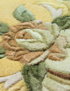 90 LINE WOOLEN HANDK-KNOTTED - 6057A - YELLOW