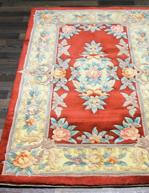 90 LINE WOOLEN HANDK-KNOTTED - 6116 - RED