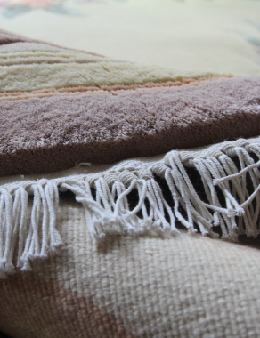 90 LINE WOOLEN HANDK-KNOTTED - A-111 - BEIGE