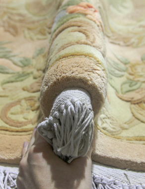 90 LINE WOOLEN HANDK-KNOTTED - A-112 - BEIGE