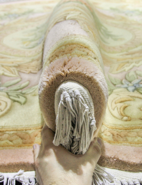 90 LINE WOOLEN HANDK-KNOTTED - A-112 - PEACHY